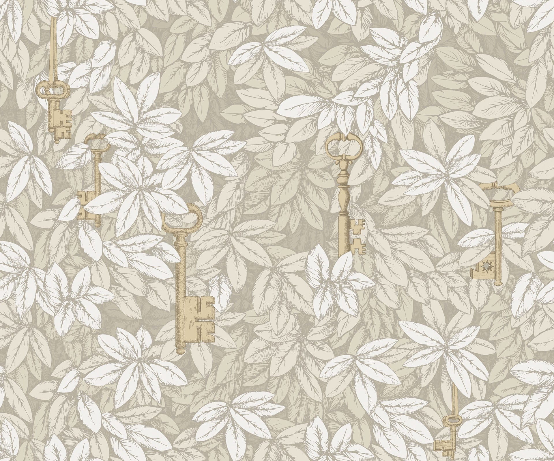 Cole & Son Chiavi Segrete - Parchment & Metallic Gold
