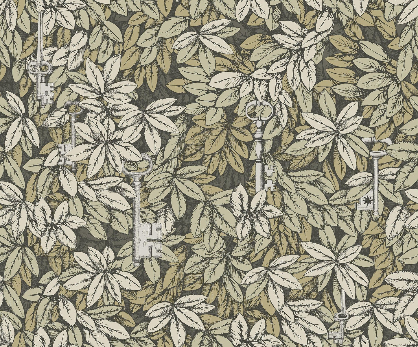 Cole & Son Chiavi Segrete wallpaper - Metallic Gilver & Metallic Gold