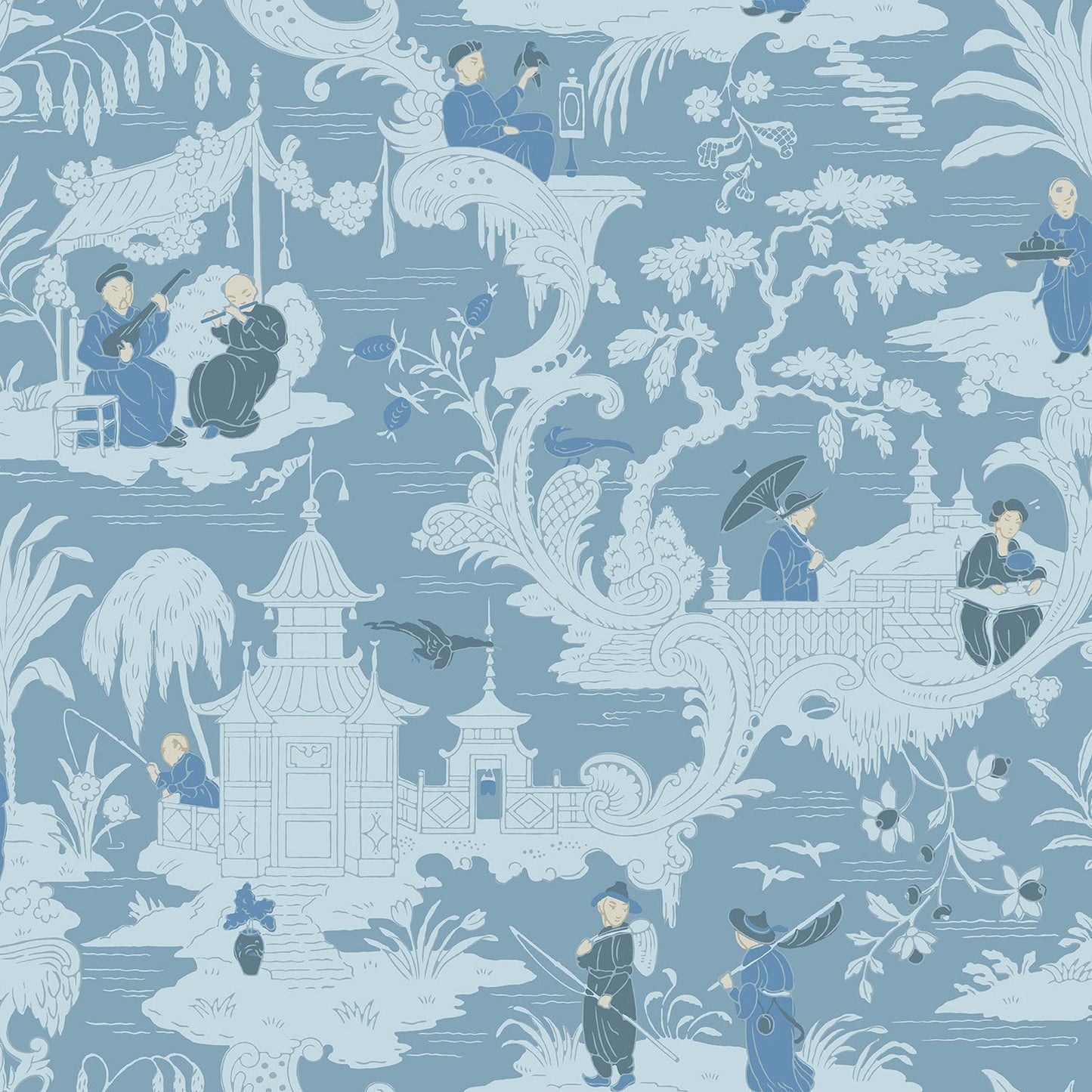 Cole & Son Chinese Toile wallpaper - Ice Blue