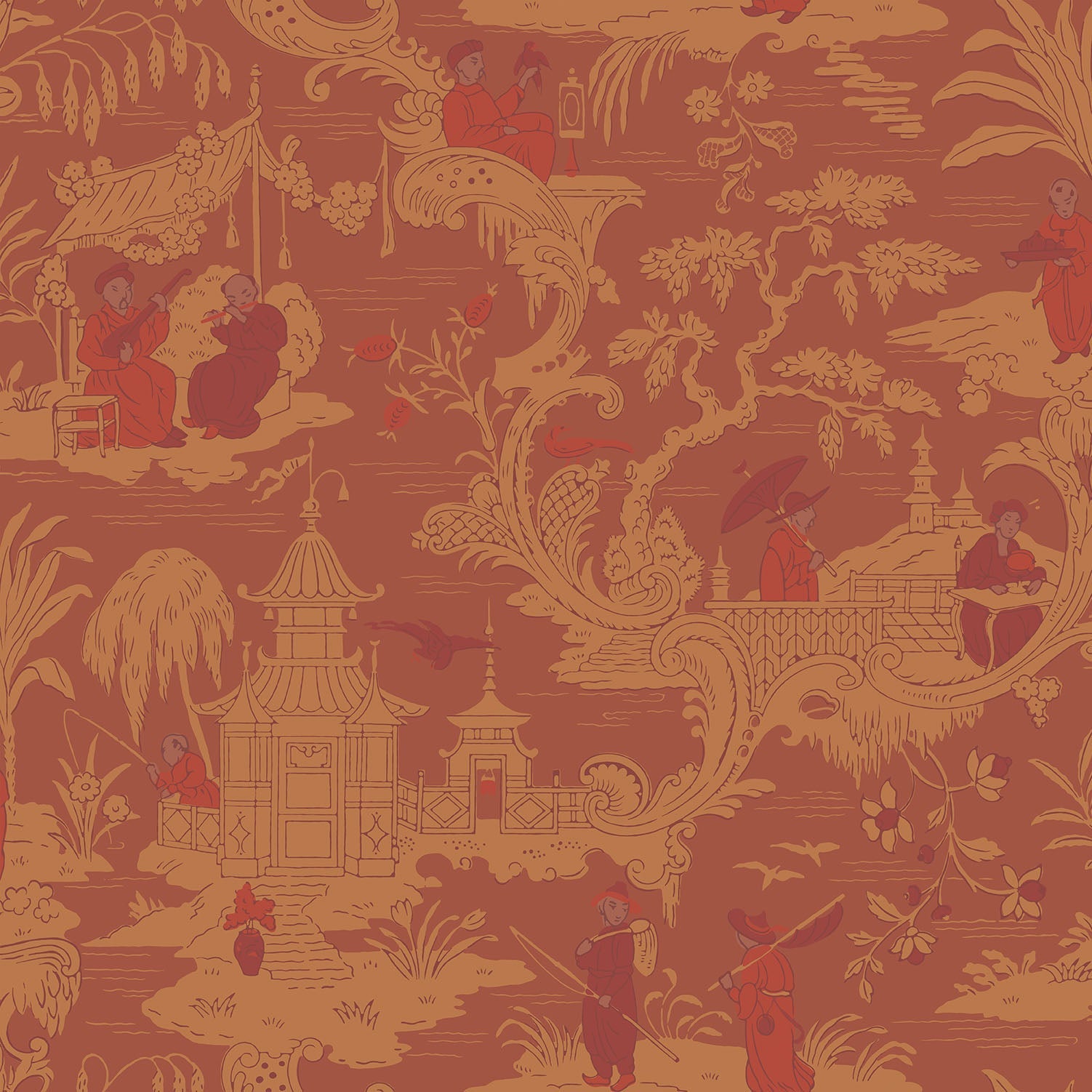 Cole & Son Chinese Toile - Ginger