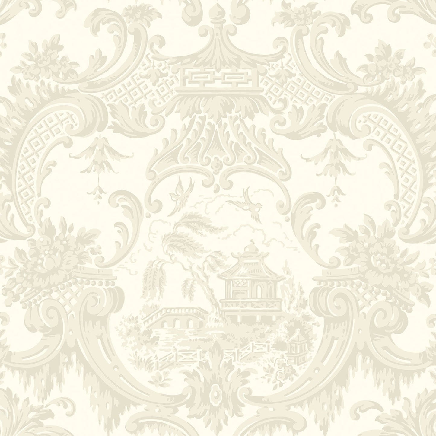 Cole & Son Chippendale China wallpaper - White