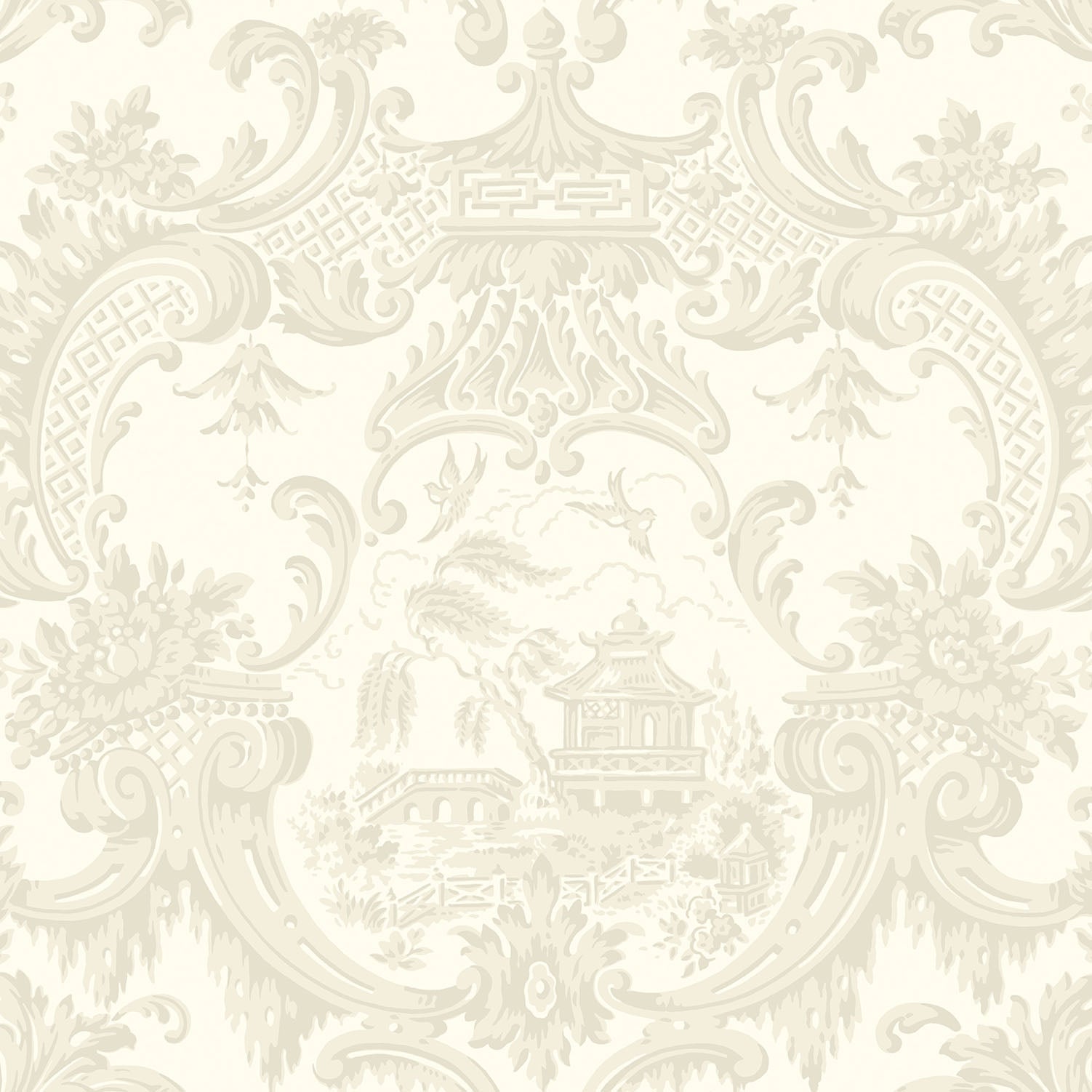 Cole & Son Chippendale China wallpaper - White
