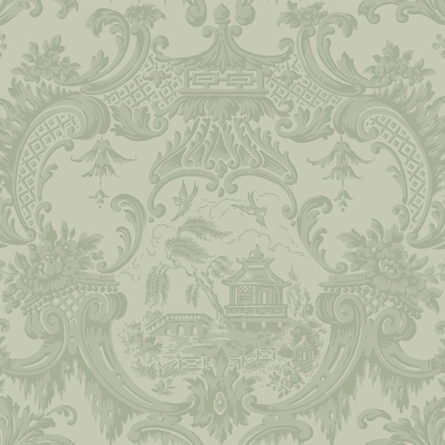 Cole & Son Chippendale China - Soft Olive