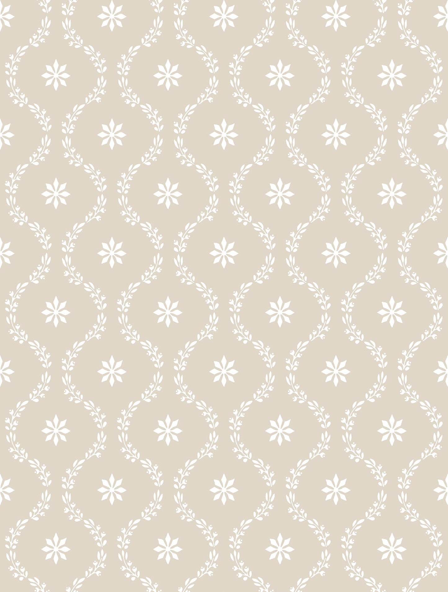 Cole & Son Clandon wallpaper - Chalk on Linen