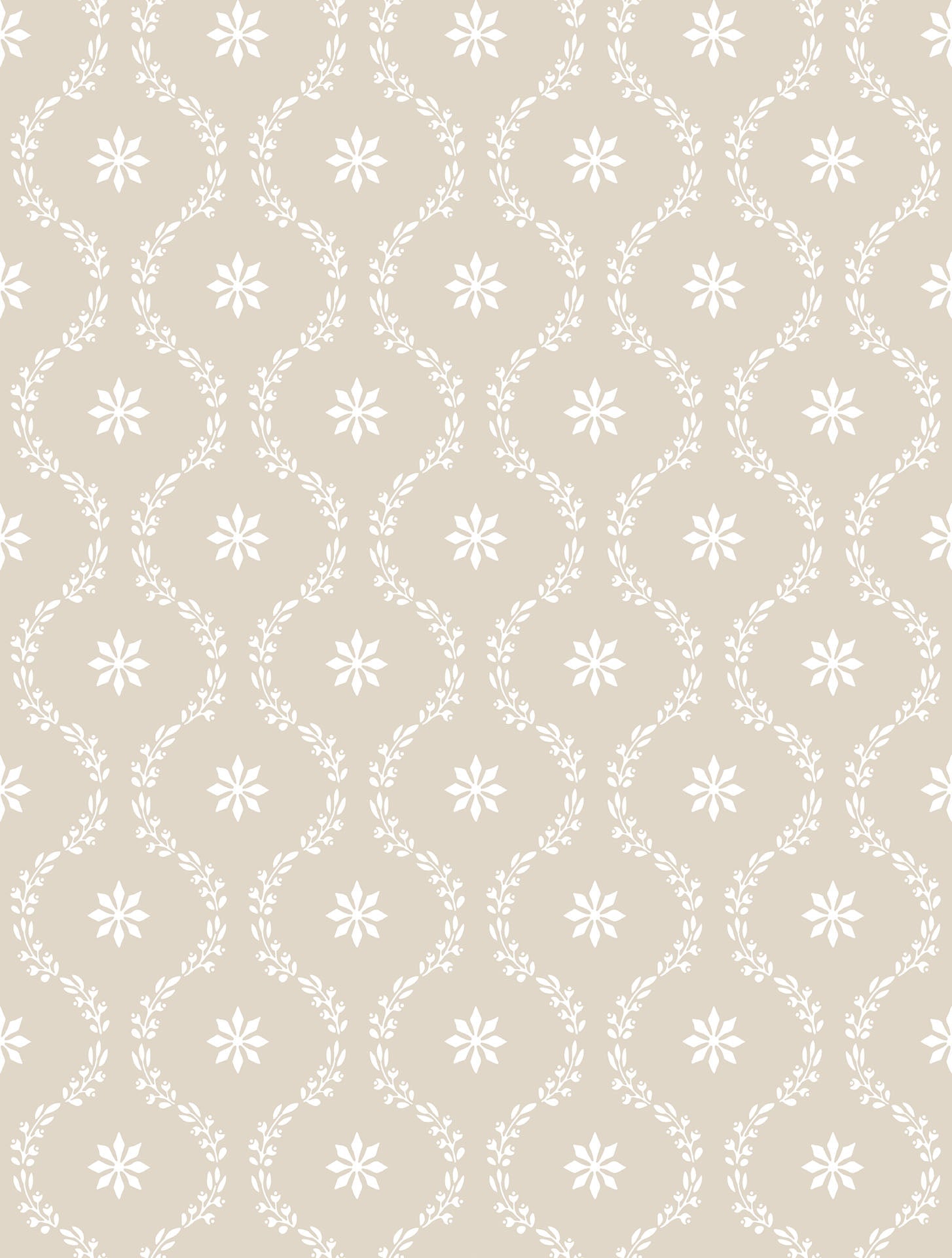 Cole & Son Clandon wallpaper - Chalk on Linen