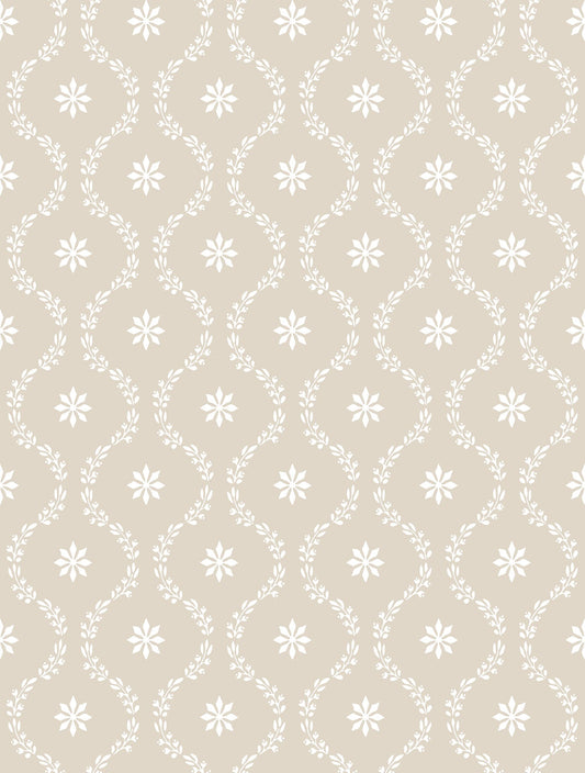 Cole & Son Clandon wallpaper - Chalk on Linen