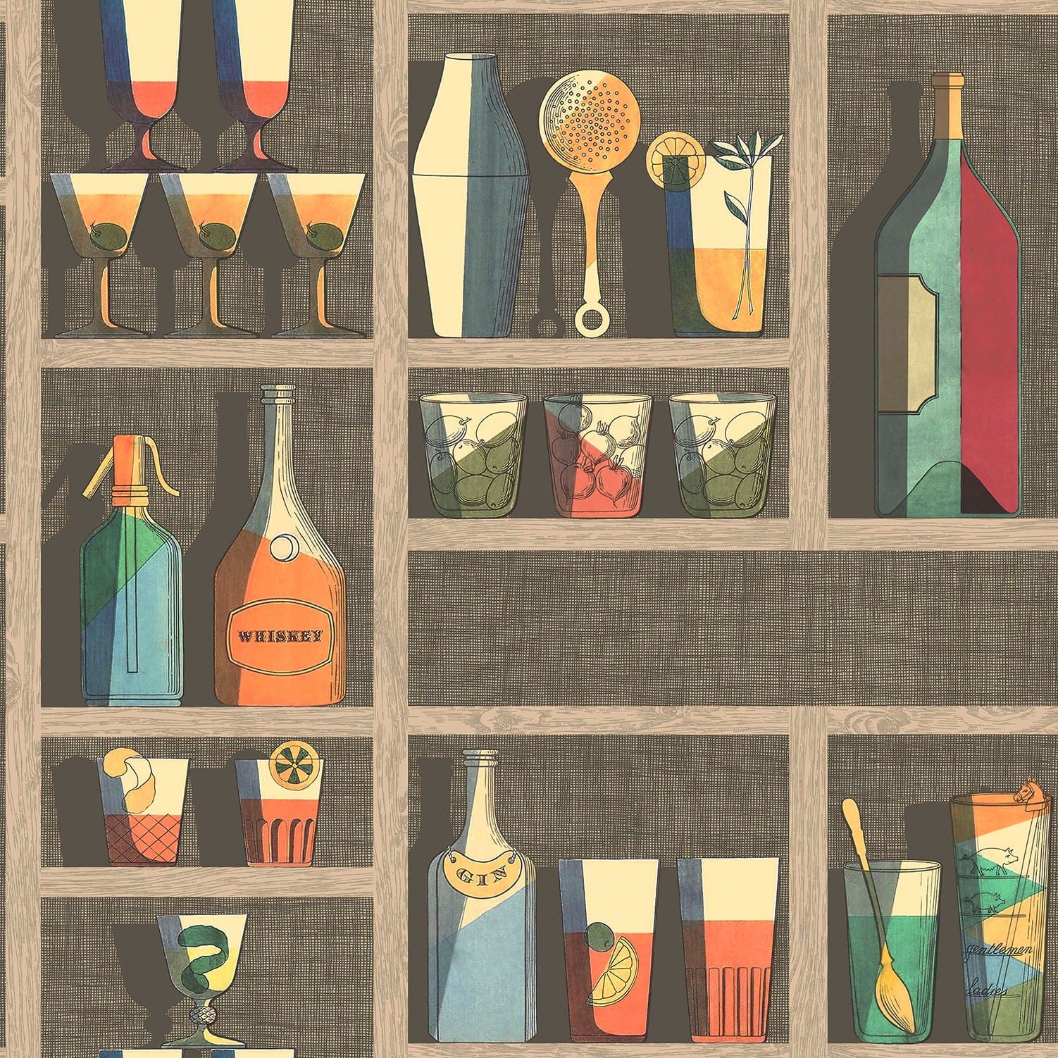 Cole & Son Cocktails wallpaper - Multi