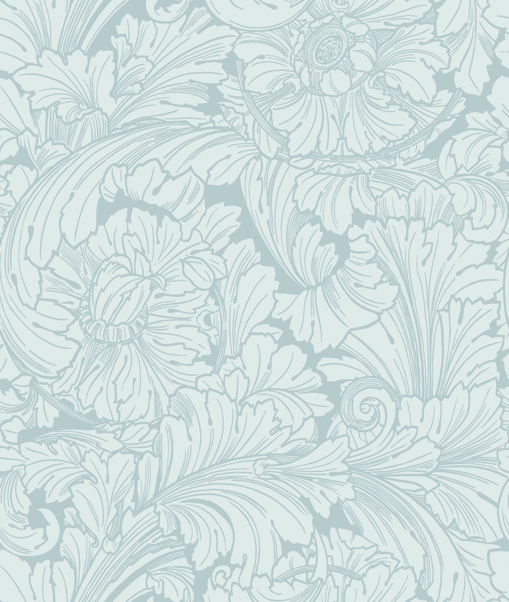 Cole & Son Acanthus wallpaper - Print Room Blue