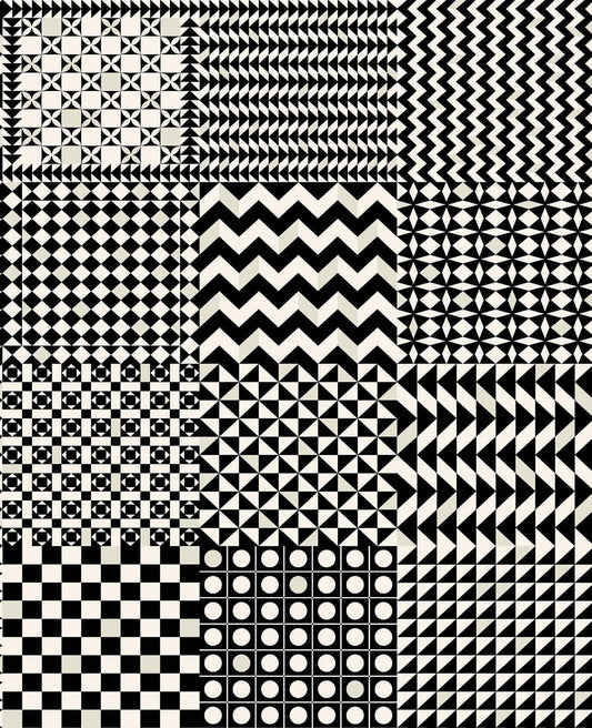 Cole & Son Geometrico wallpaper - Black & White