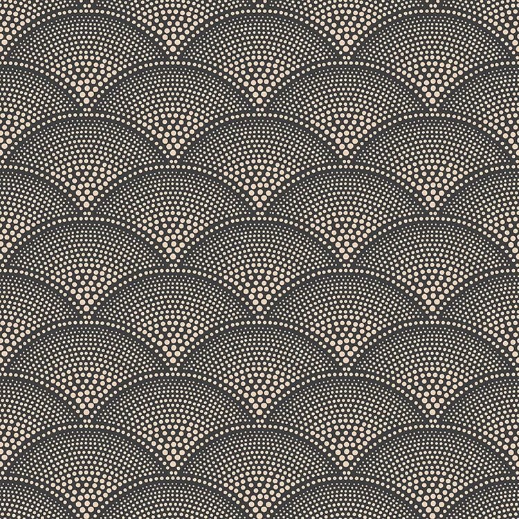 Cole & Son Feather Fan - Charcoal & Metallic Bronze