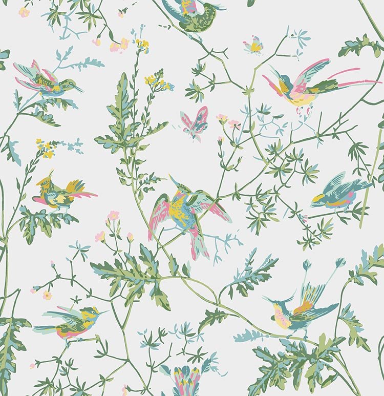 Cole & Son Hummingbirds - Green & Pink