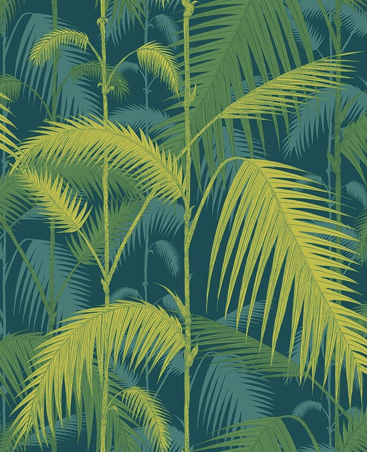 Cole & Son Palm Jungle - Petrol & Lime