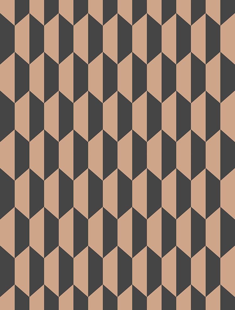 Cole & Son Petite Tile - Charcoal & Metallic Bronze