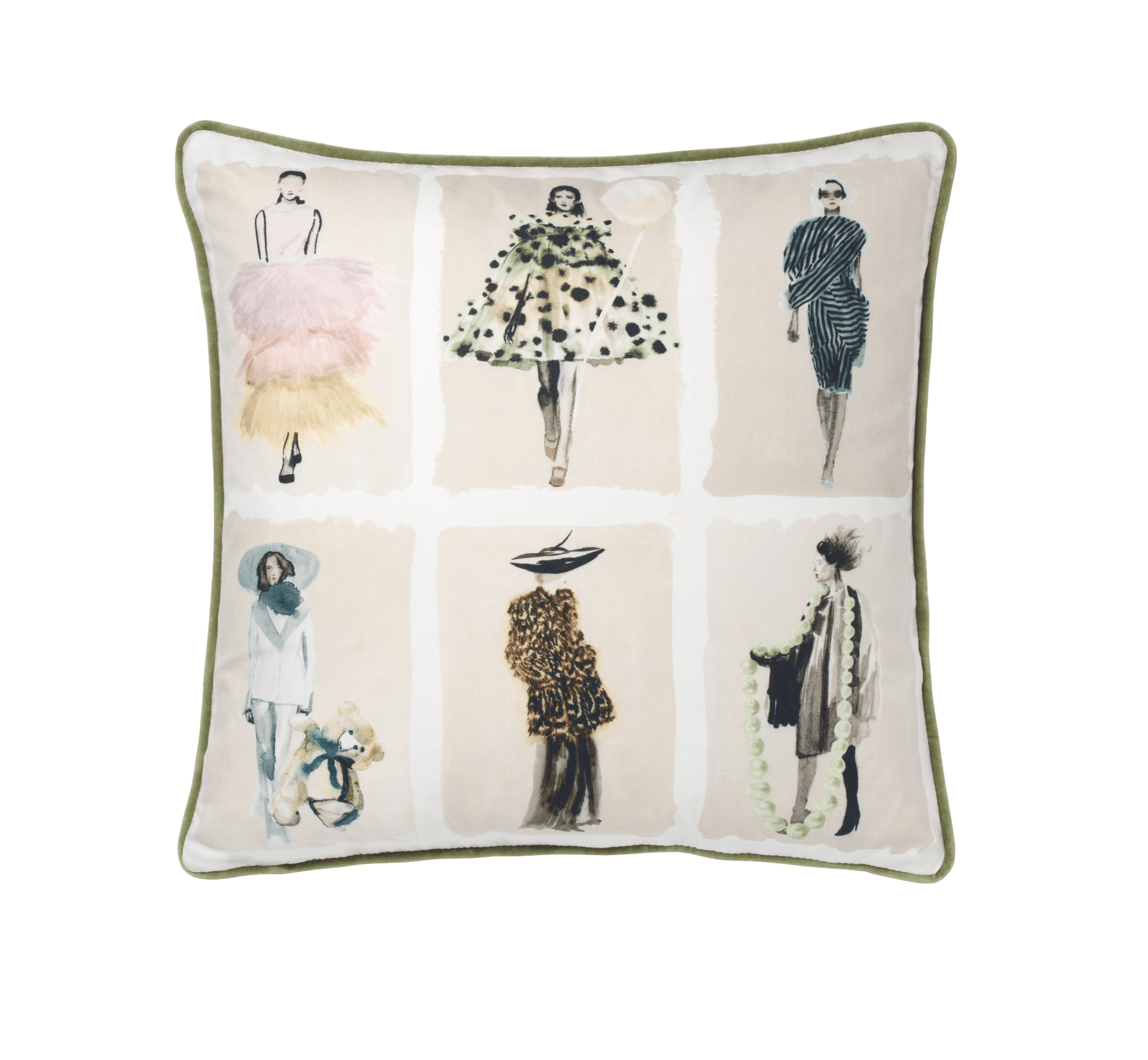 Cole & Son Couture Carousel Cushion Pastel - Grand 50cm x 50cm