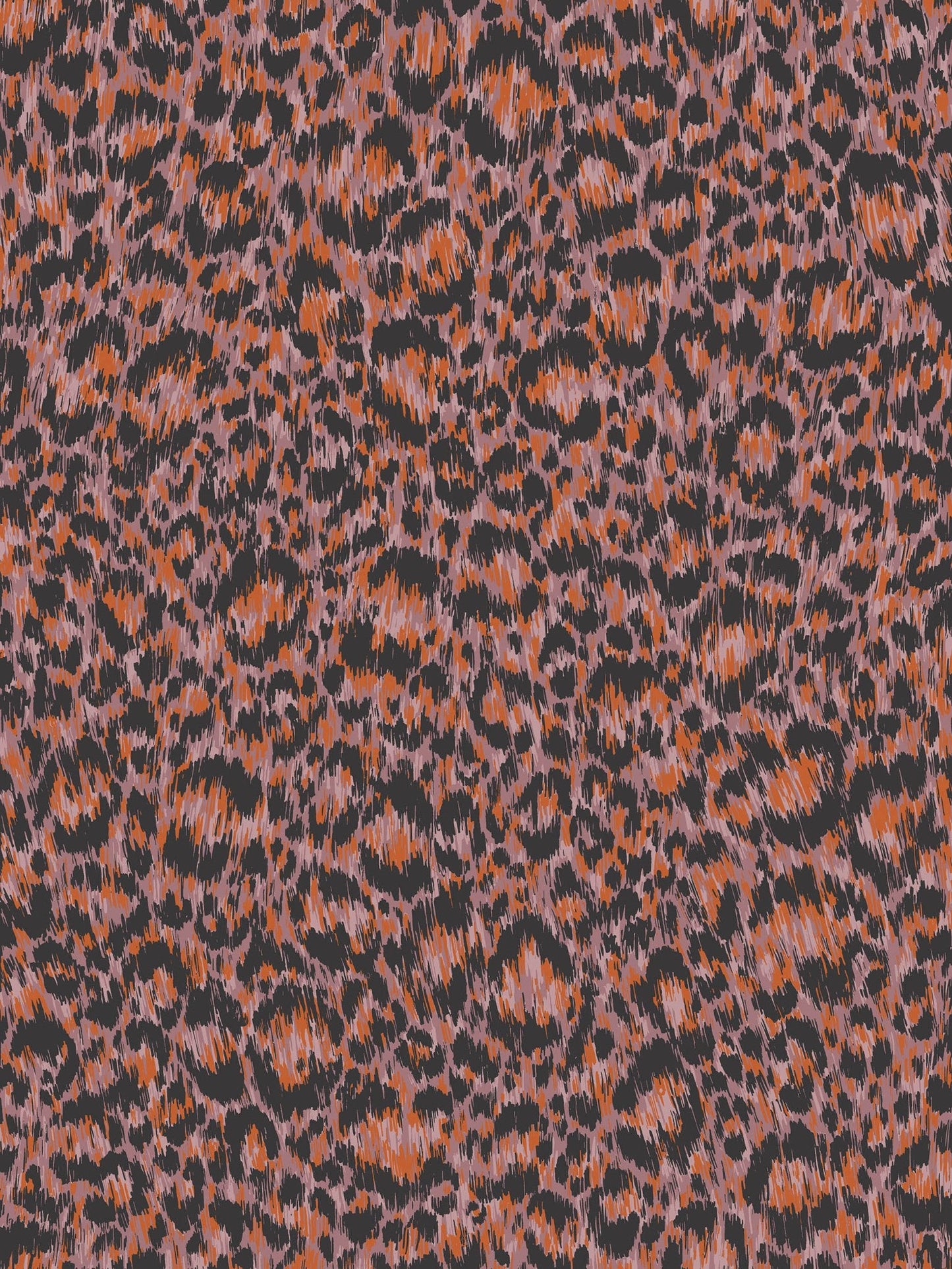 Cole & Son Hand-Painted Leopard wallpaper - Rose & Tangerine
