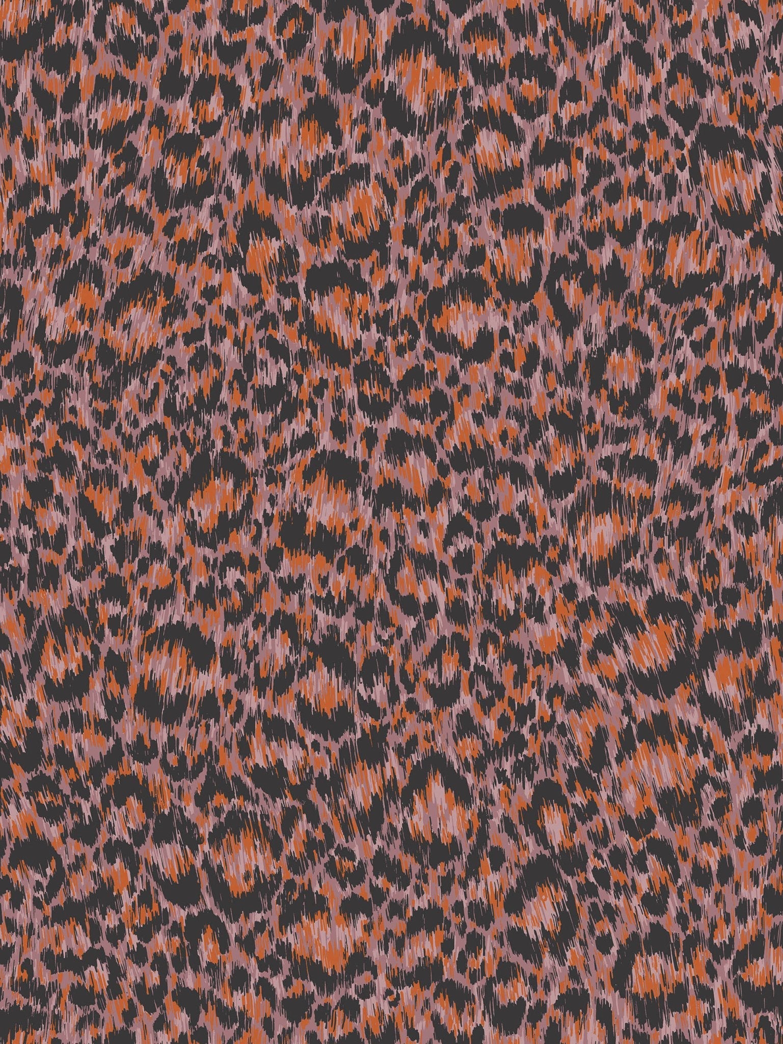 Cole & Son Hand-Painted Leopard wallpaper - Rose & Tangerine