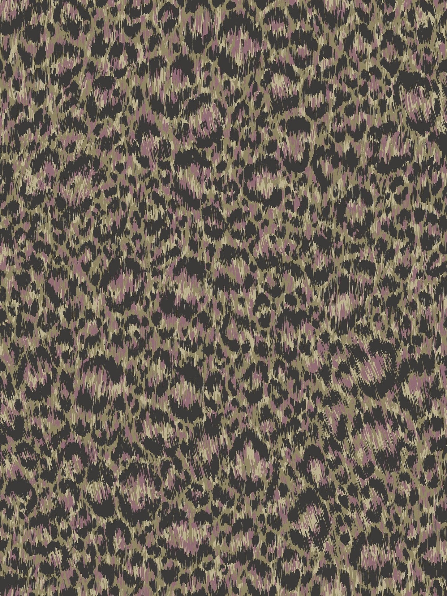 Cole & Son Hand-Painted Leopard - Moss & Mauve