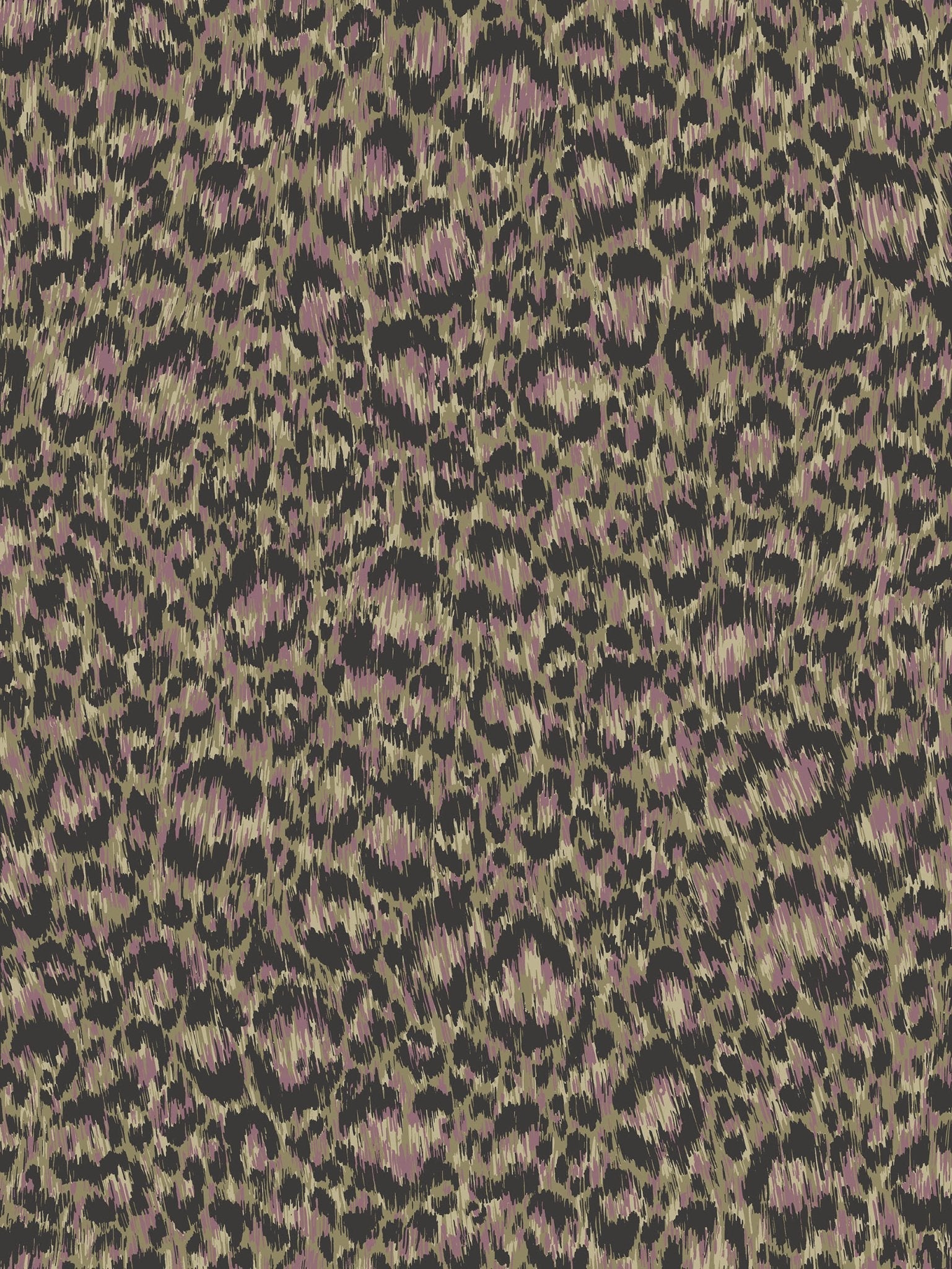 Cole & Son Hand-Painted Leopard - Moss & Mauve