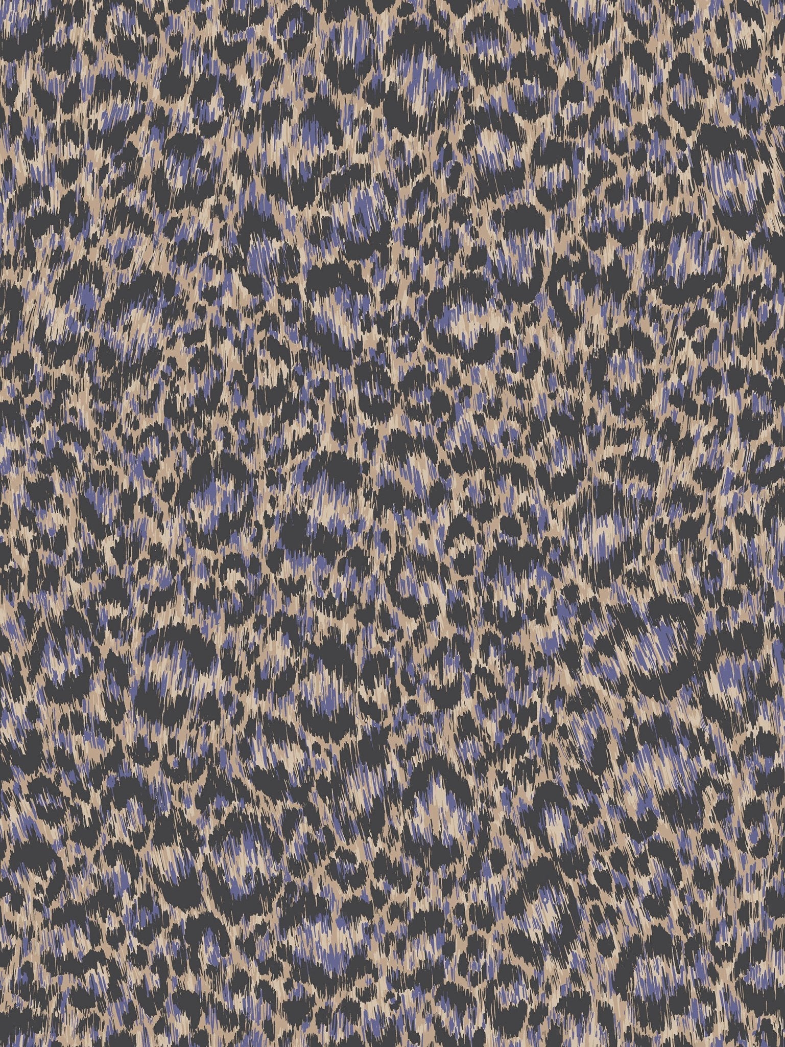 Cole & Son Hand-Painted Leopard - Sand & Violet