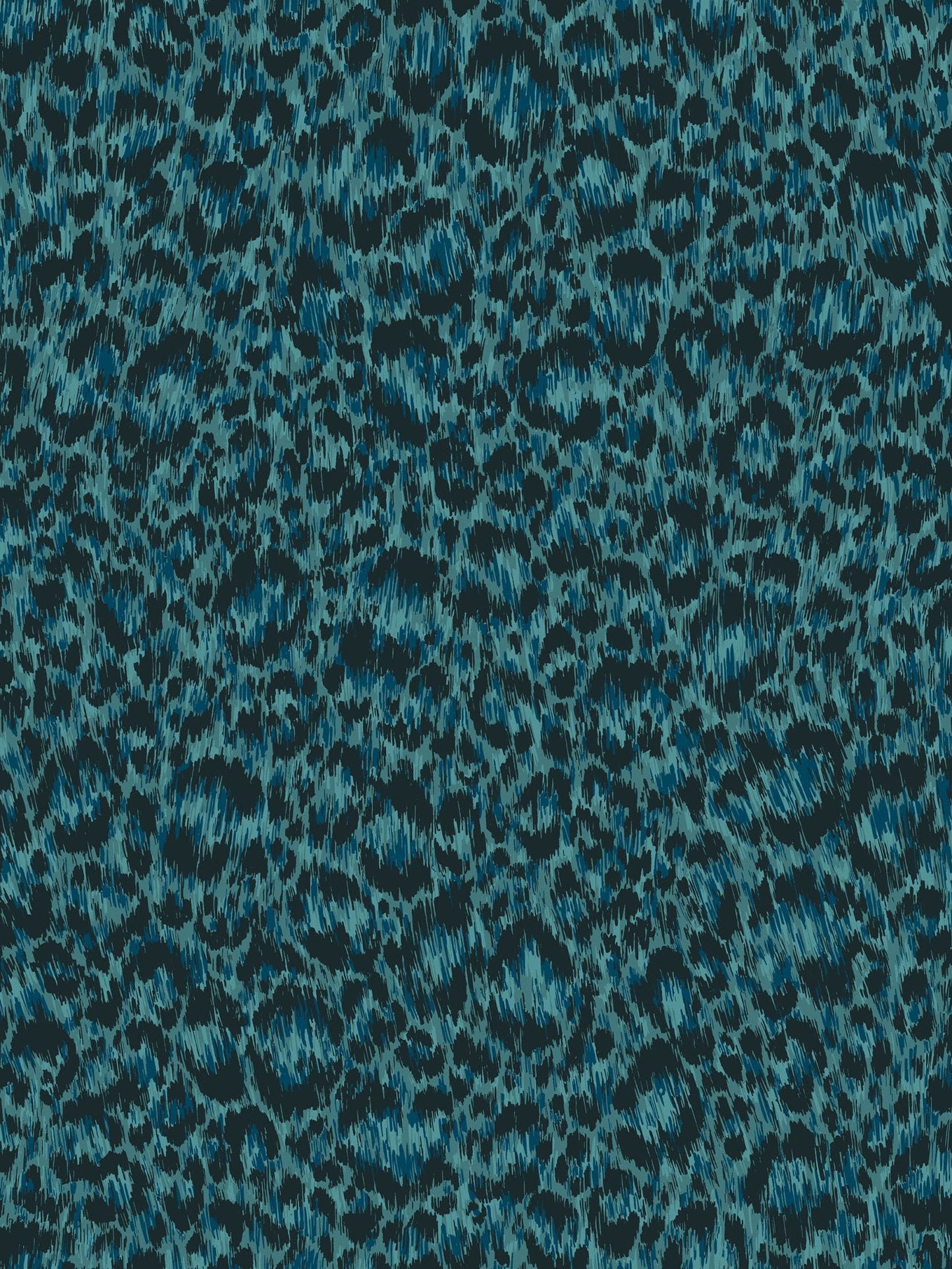 Cole & Son Hand-Painted Leopard - Petrol & Teal