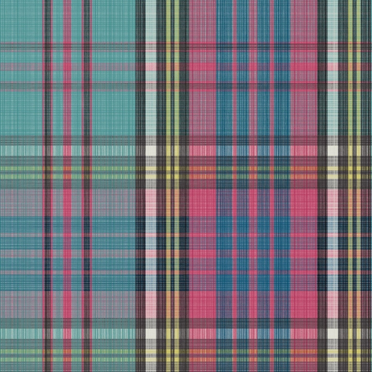 Cole & Son MacAndreas Tartan wallpaper - Cyan & Magenta