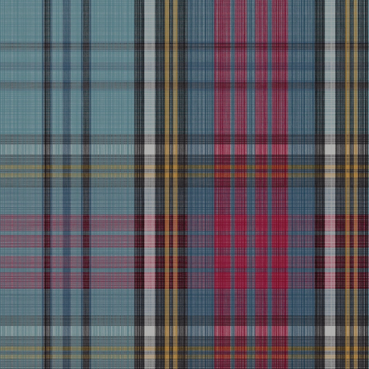 Cole & Son MacAndreas Tartan - Petrol & Rouge