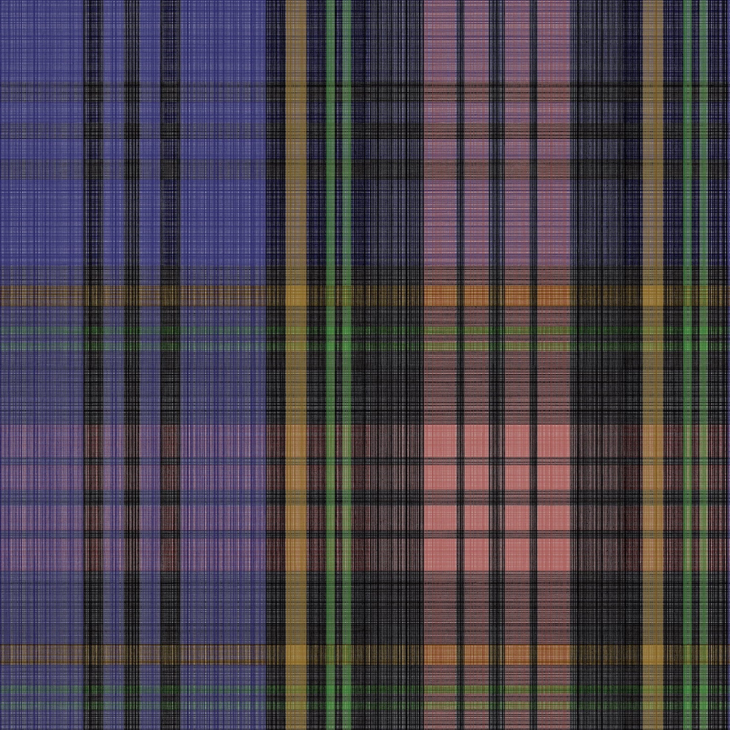 Cole & Son MacAndreas Tartan - Violet & Fluro Green