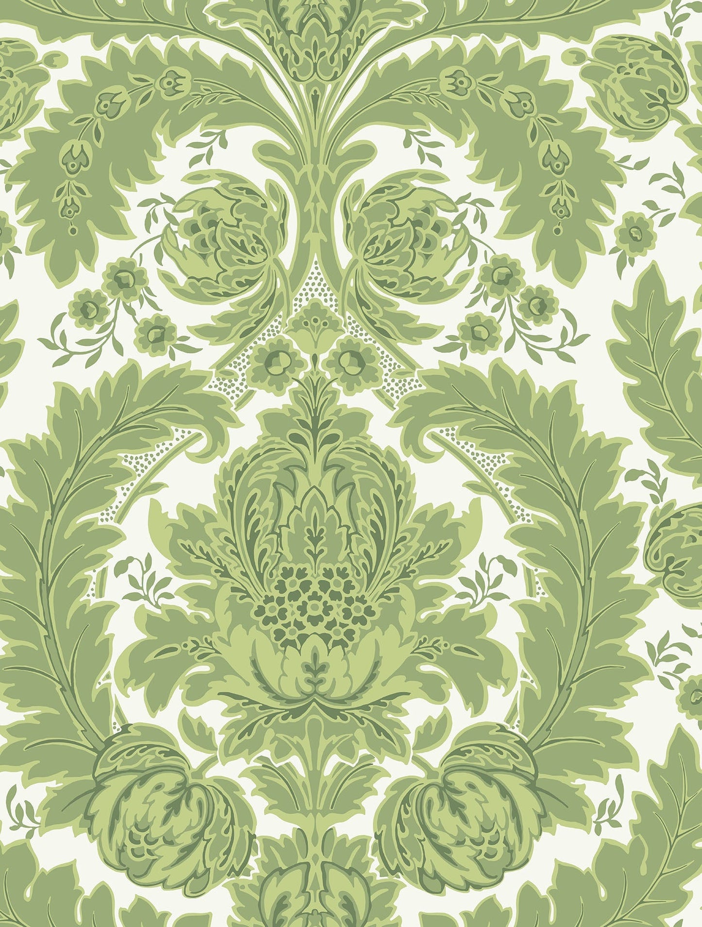 Cole & Son Coleridge - Leaf Green on White
