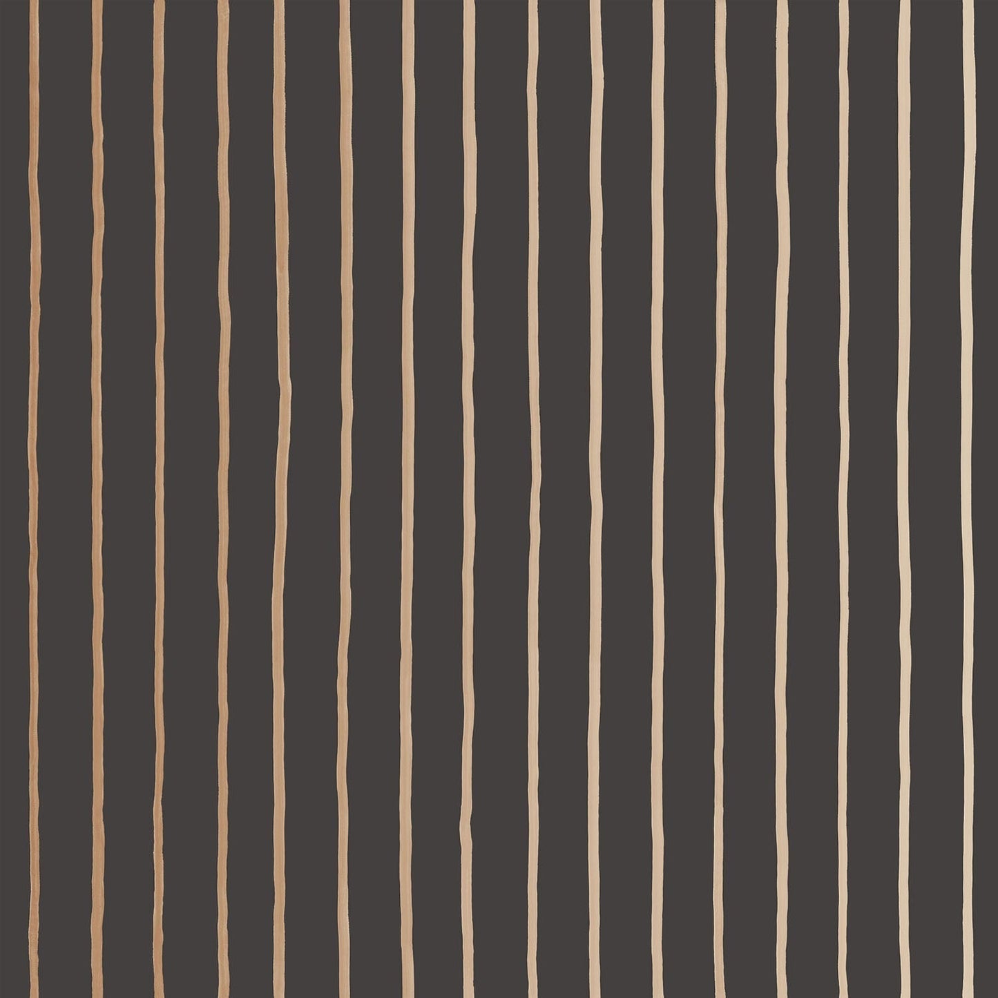 Cole & Son College Stripe wallpaper - Charcoal & Metallic Gold