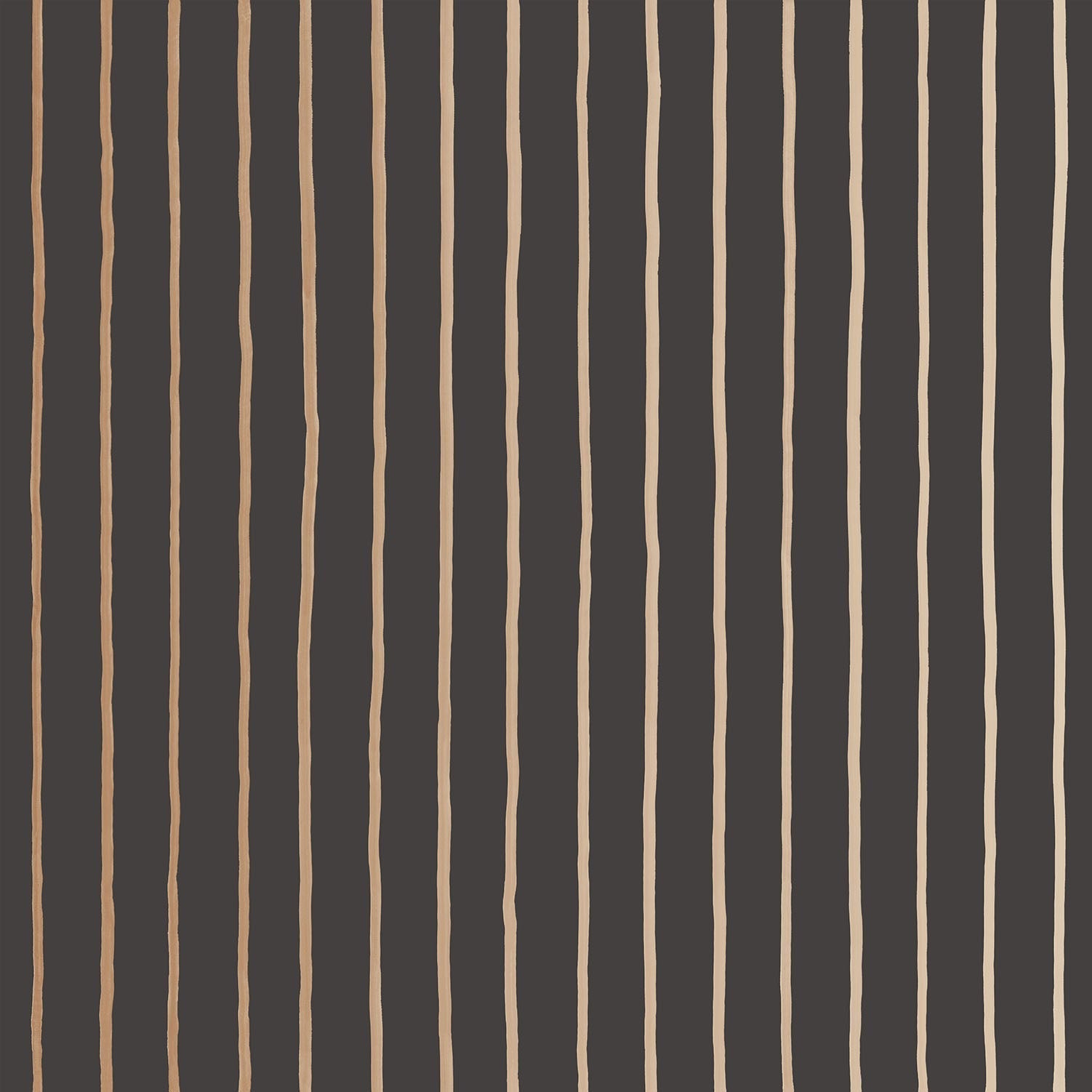 Cole & Son College Stripe wallpaper - Charcoal & Metallic Gold