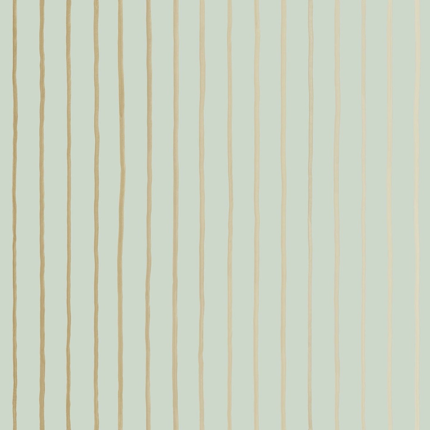 Cole & Son College Stripe - Soft Olive & Metallic Gilver