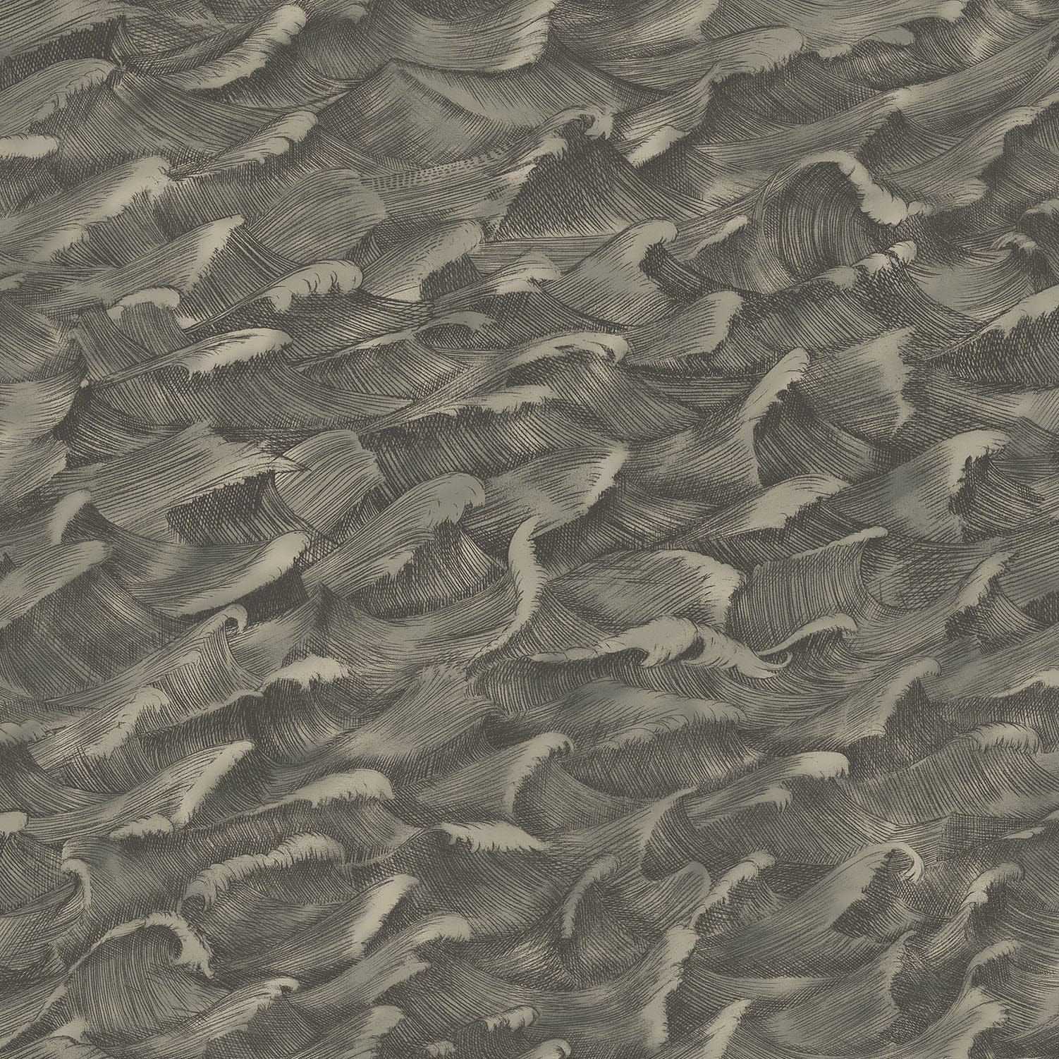 Cole & Son Columbus - Metallic Gilver & Soot