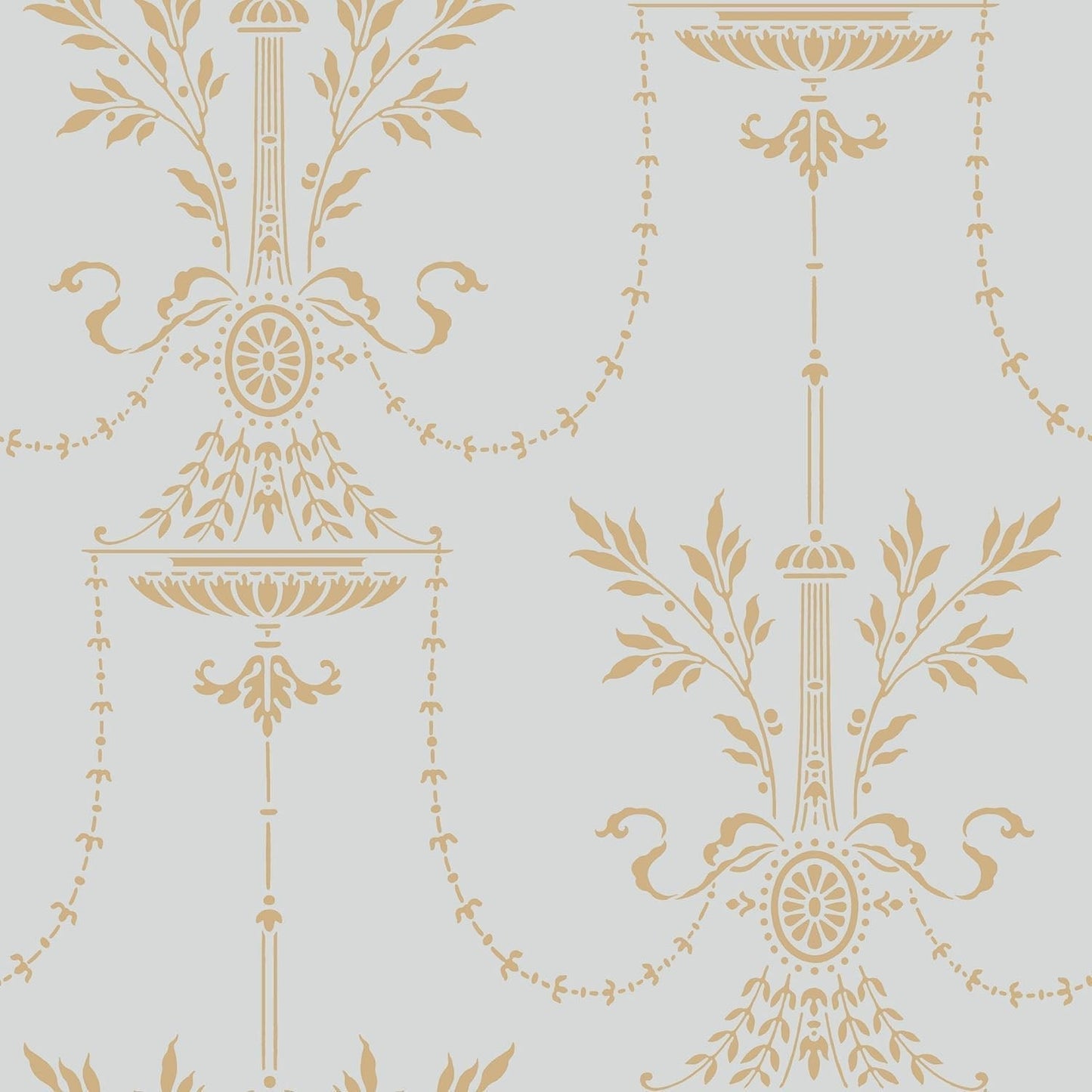 Cole & Son Dorset - Metallic Gold on Print Room Blue