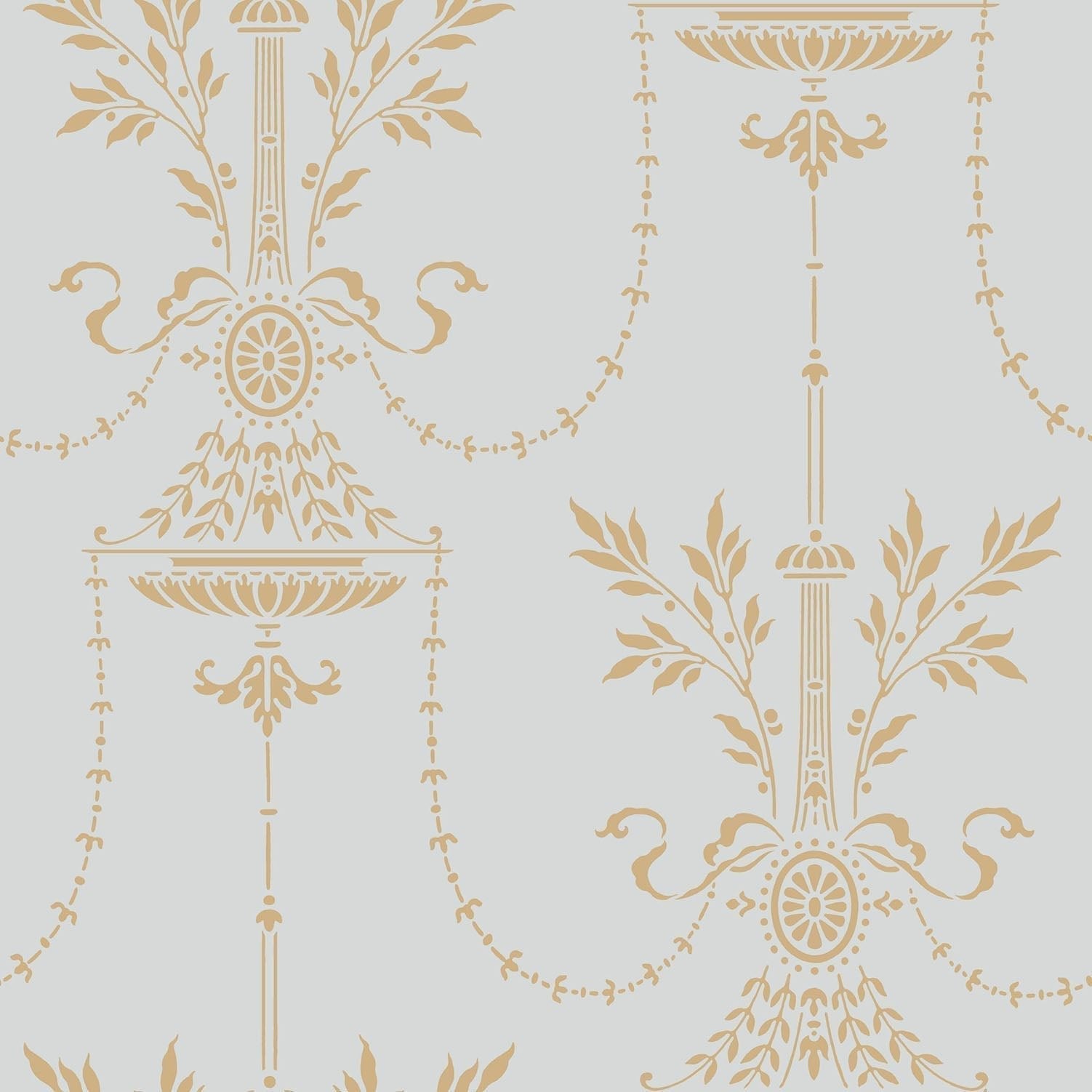 Cole & Son Dorset - Metallic Gold on Print Room Blue