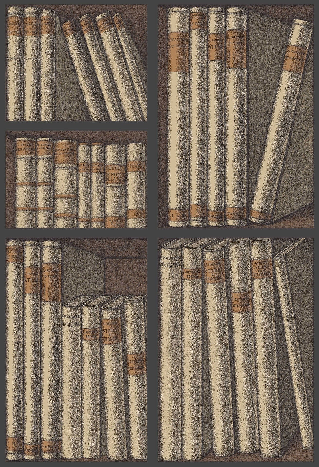 Cole & Son Ex Libris - Oat & Charcoal