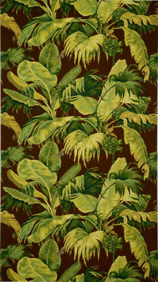 Pierre Frey Wallpaper Bananier - Chocolate