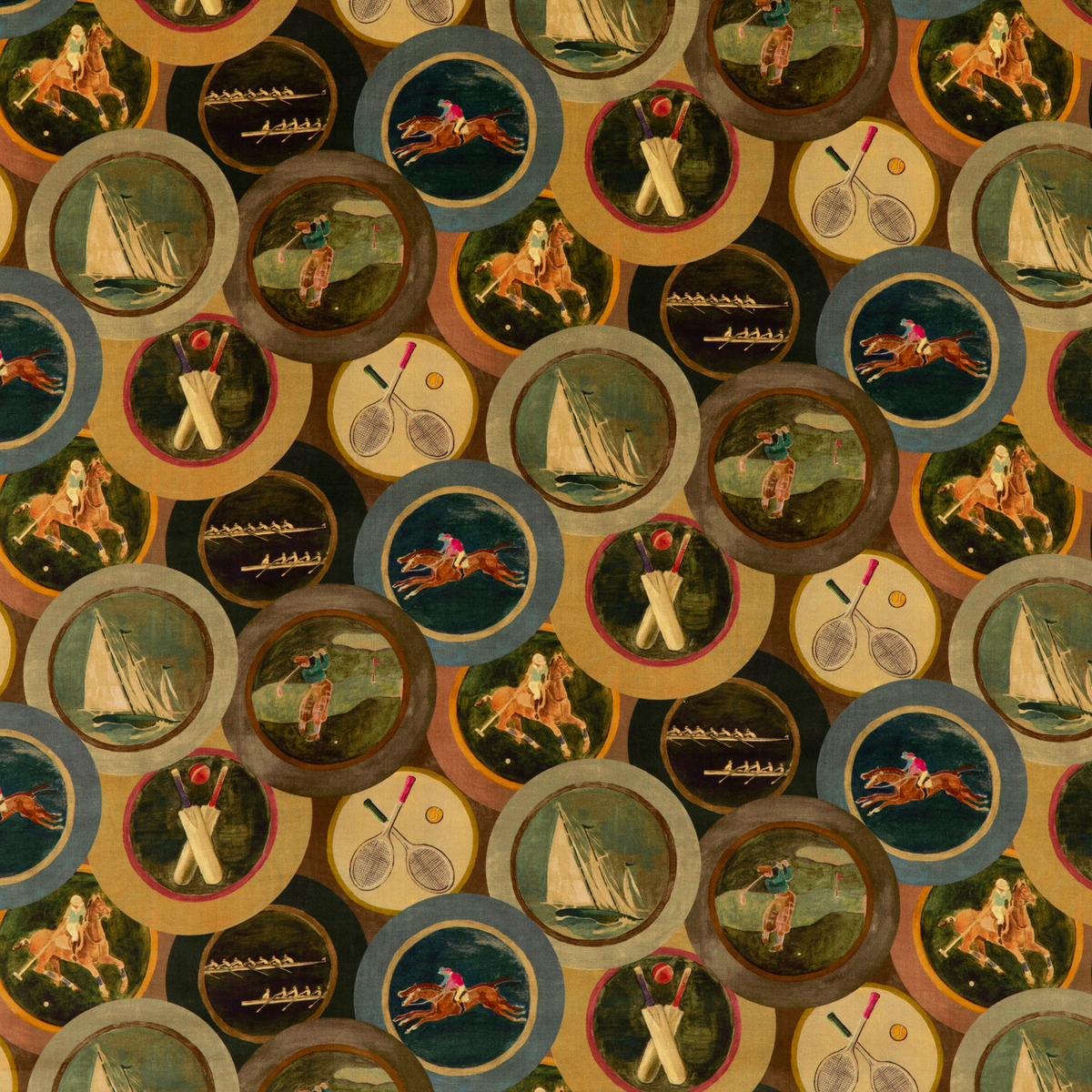 Mulberry Home | Sporting Life Velvet fabric - Woodsmoke