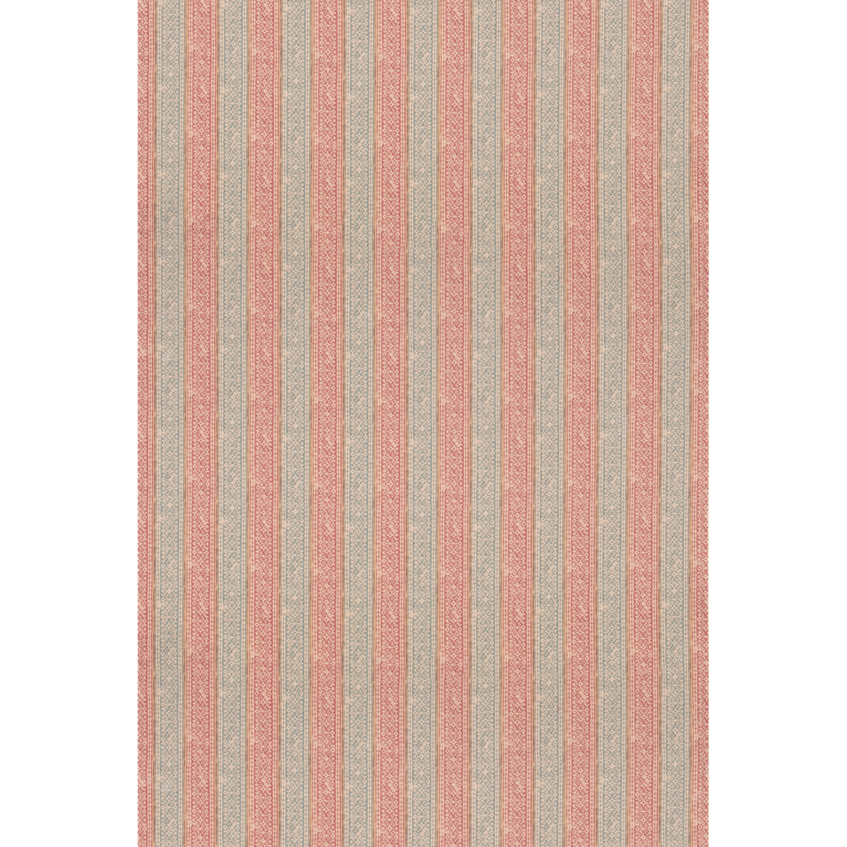 Mulberry Home | Ladbroke Stripe fabric - Teal/Red