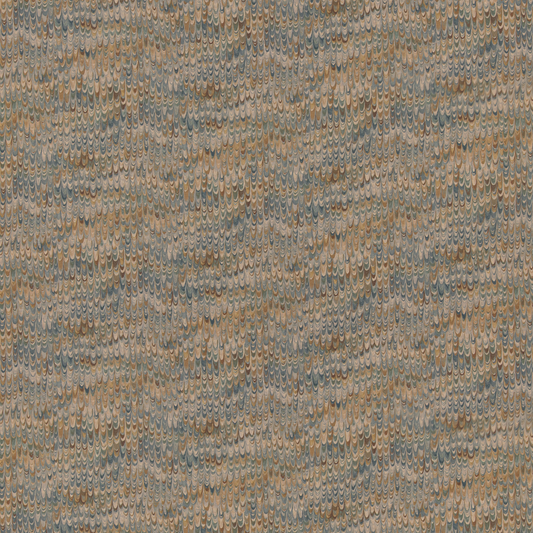 Mulberry Home | End Paper fabric - Blue/Sand
