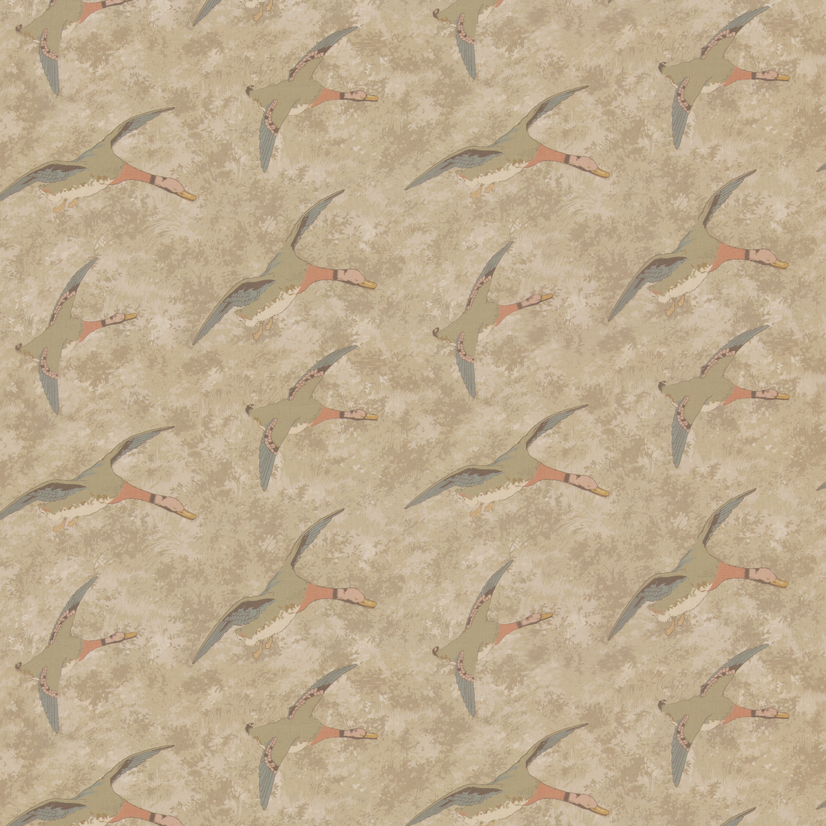 Mulberry Home | Forest Ducks fabric - Parchment