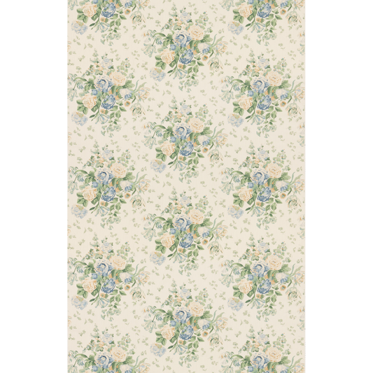 Mulberry Home | New Floral Bouquet fabric - Blue/Green