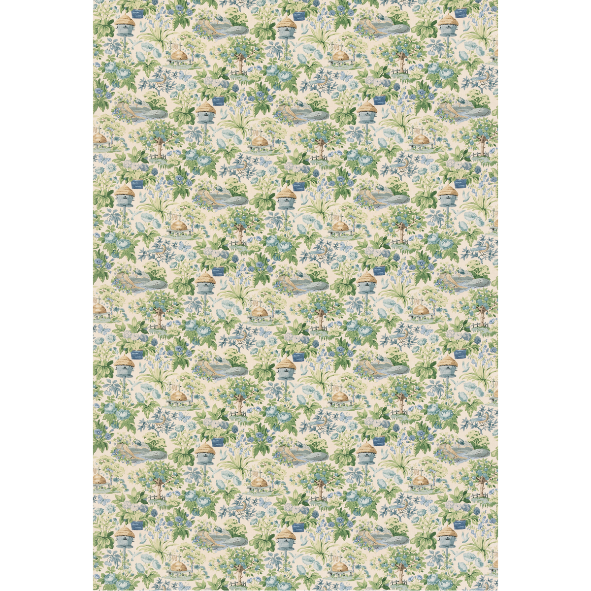 Mulberry Home | Mulberry Garden fabric - Blue/Green