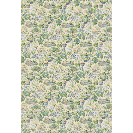 Mulberry Home | Mulberry Garden fabric - Blue/Green