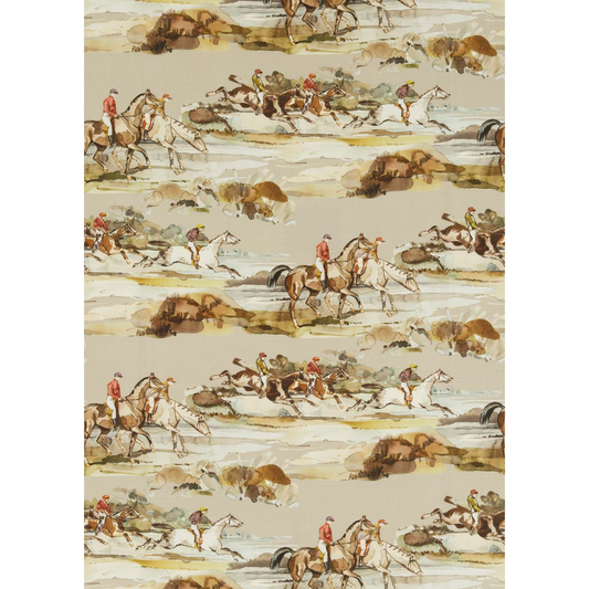 Mulberry Home | Morning Gallop Velvet fabric - Grey/Sand