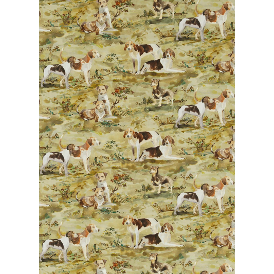 Mulberry Home | Mulberry Hounds Linen fabric - Multi