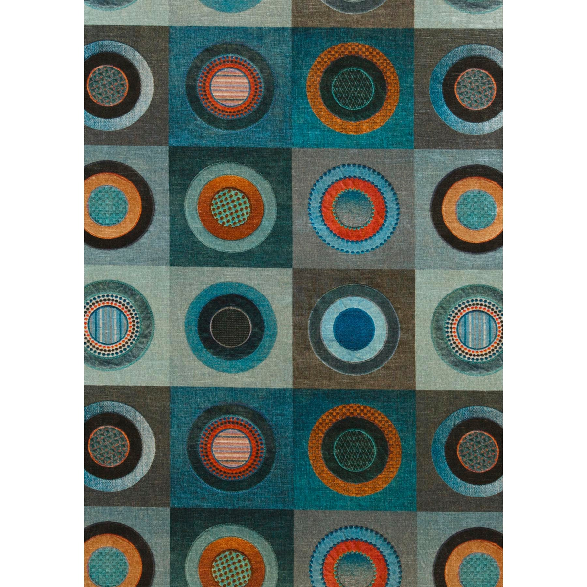 Mulberry Home | Dress Circle Velvet fabric - Teal