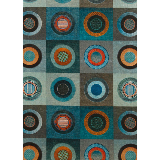 Mulberry Home | Dress Circle Velvet fabric - Teal