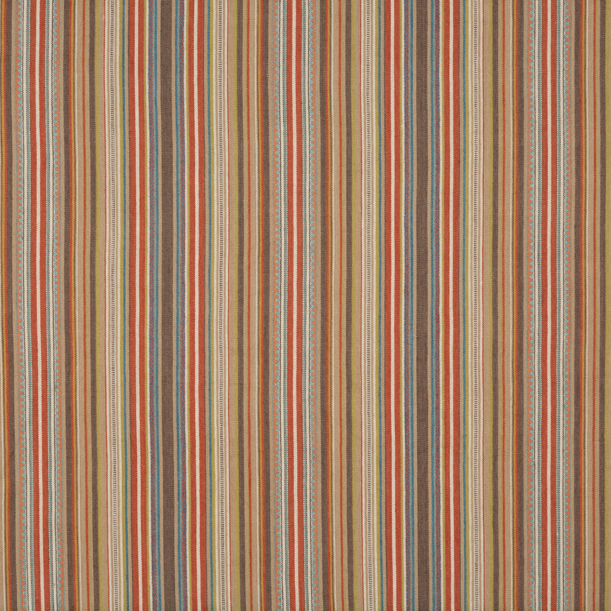Mulberry Home | Tapton Stripe fabric - Teal/Russet