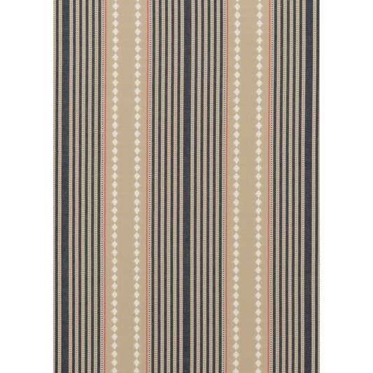 Mulberry Home | Brighton Stripe fabric - Indigo/Linen
