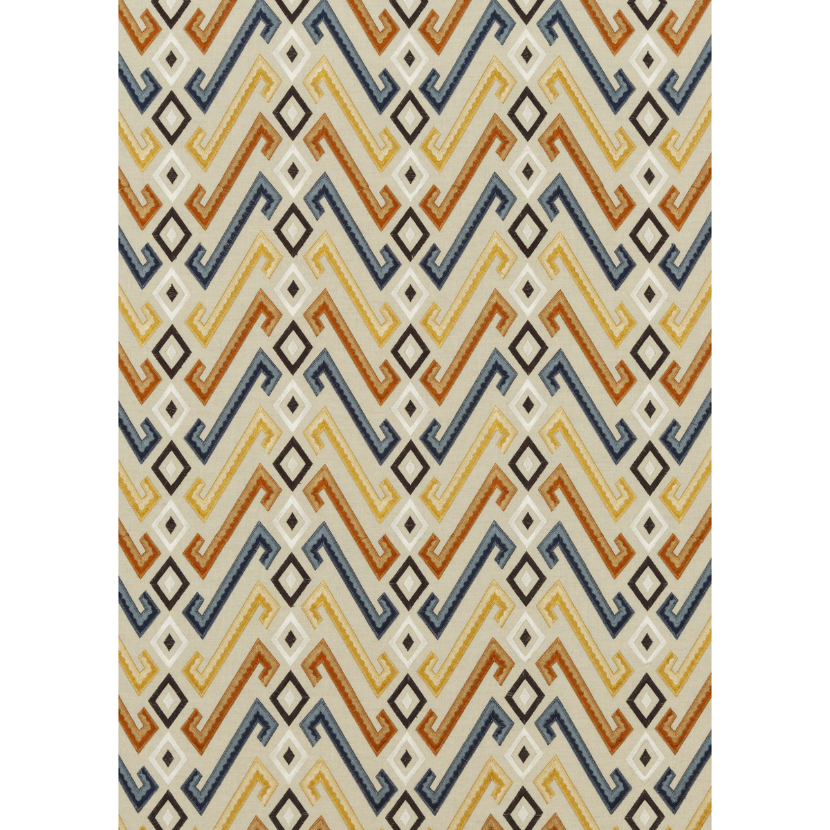 Mulberry Home | Jazz fabric - Indigo/Spice
